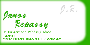 janos repassy business card